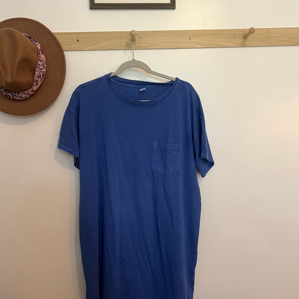Old Navy Classic Blue Short Sleeve T-shirt dress